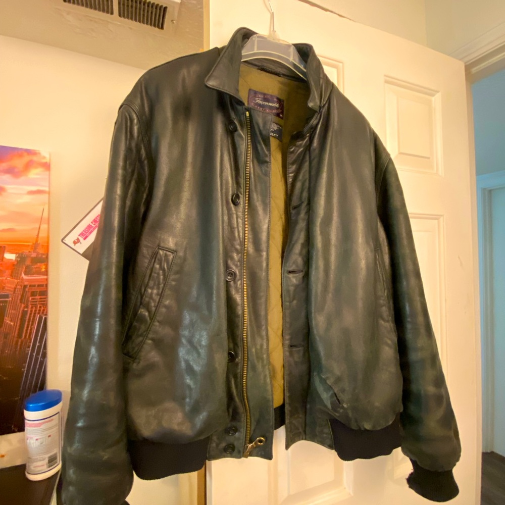 Vintage Faconnable Leather Jacket
